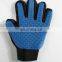 Silicone pet grooming massage gloves for dogs & cats