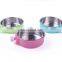 Stainless Steel Hanging Pets Feeder Water Bowl Cats Dogs Rabbits Bowl Neck Protection