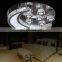 LED modern crystal star moon circular light stainless steel lighting Led ceiling light for living room