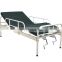 2 cranks hospital medical bed with sponge mattress dining table cold rolled simple guardrails strip model surface without wheels