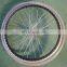 The lowest price wheelchair 24" spoke wheels with steel hand rim in China