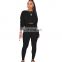 Fall 2020 Ladies Sports, Apparel good quality candy color long sleeve 2 piece set women two piece set women clothing/