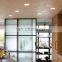 French Design Tempered Glass Sliding Grill Door Aluminum Grills