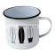 4oz 6oz 8oz 9oz 10oz promotion custom blank sublimation small enamel mug with stainless steel rim