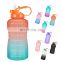 poly clear 24oz recycling pink plastic drinking leak proof bpa free tritan sports 1 gallon blank fitness bottles