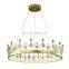 Modern Luxury Circular Hanging Lamp Nordic Indoor Ring Pendant Lamp K9 Crystal Glass Chandelier For Living Room Bedroom