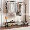 Clothes Rack Metal Garment Rack With Shelves For Hanging Clothes On Wheels