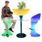 waterproof glowing modern illuminated event night club led light bar stool furniture high cocktail table chair set