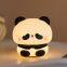 Hot Sale Silicone Cute Panda Lamp Tap Control Portable LED Table Lamp USB Rechargeable Cartoon Panda Night Light for Kids