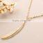 Simple design gold leaves pendants Bohemia bead multilayer necklace fashionable woman necklace