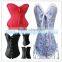 Sexy Lace Boned BUSTIER BASQUES CORSET LINGERIE SETS FREE G-STRING PLUS SIZE