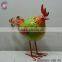 distinctive metal chicken sculptures for garden art ornament