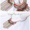 2015 YiWu new products Europe and the United States big national wind necklace Arc alloy tassel sautoir