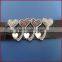 DIY 10mm inner width heart shaped slide charms factory direct wholesale zinc alloy accessories