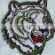good price high quality Laser Cut Border Tiger head sew on felt Embroidery Patch For Clothing