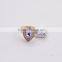 Heart Shape Amethyst Ring Rhinestones Gemstones Ring