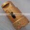 Electroplated vacuum brazed hollow diamond core diamond drill bits