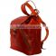 Handmade moroccan red leather backpack wholesaler XFZN09