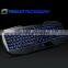 2015 New LED Illuminated Ergonomic Gaming Keyboard USB Multimedia Backlight Backlit Ultra-thin Keyboard