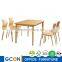 Wood frame black leather kitchen dining chairs