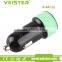 veister colorful led mini car charger adapter with single port usb