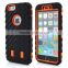 Super new popular heavy duty rugged tough hard tyre defender Silicone rubber PC robot armor wholesale case for iPhone 6 Plus