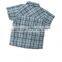 kids turn-down collar short sleeve boys casual plaid shirt