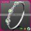 Latest Product In 2016 Green Gemstone Charm Tibetan Bangle