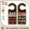 Cost-Effective hot-stamping home decoration room sublimation mdf door signs hanger