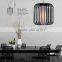 Best Price Pendant Lamp Hot Sale Black Iron Cage White Fabric Inner Shade Indoor Fancy Restaurant Hanging Light From Guzhen