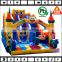 spongebob double lane animal toy inflatable slide, air children slides amusement park for sale