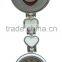 Smile Face Stainless Steel Metal Nurse Quartz Pocket Clip On Fob Watch