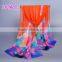 ladies dream peony silk printed thin scarf All-match chiffon hijab Muffler shawls gift