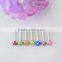 China wholesale body jewelry magnetic epoxy crystal lip piercing