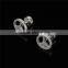 2 Pieces Stainless Steel Peace Sign Cheater Gauge Fake Plug Earring Body Jewelry SE010