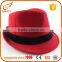 Winter style felt fedora hats cheap women red wool hat fedora for sale                        
                                                                                Supplier's Choice