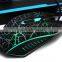 Led crack backlit gaming mouse seven color