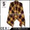 acrylic poncho pashmina shawl&kick checked plaid scarf warm and beautiful