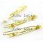 Gold flat metal hair clip, alligator prong hairpin, bobby pin, simple clamp, Barrette