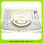 33*46cm Sliver PVC Leather Debossing Grid Pattern Dinner Coaster 16023