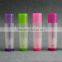 colored transparent lip balm container
