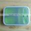 3 compartment Portable Collapsible Silicone Food Storage Container with Lid