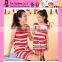 New Arrive Strip Short Summer Mother Daughter Dress Factory Selling Cheaper Hot Family Clothes Set