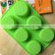 CTBED115 6 Hole Cylinders Handmade Soap Mould Green Color