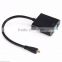 Video Converter Adapter Cable For PC Monitor Projector Micro HDMI To VGA