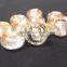 Chinese Doublets Golden Rutile Quartz Fancy Stylist Rondelle Big Hole Beads
