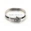 Fashion Design Jewelry Enamel Silver Stainless Steel Belt Bangle Buckle Bracelets for Women