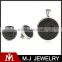 316l stainless steel jewelry set , black stone bright new arrival jewelry set