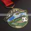 Custom Zinc Alloy Metal sports Medallion with ribbon printing logo