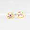 Fancy design women gold rhinestone earrings crystal stud earrings